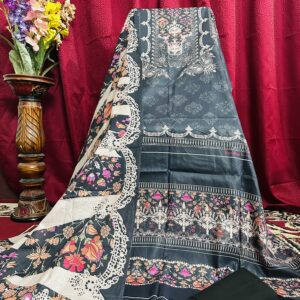Zam Zam Swiss Cotton Lawn Collection Black
